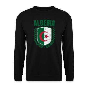 Algeria - Unisex Sweatshirt - black - Front - Alina (178cm) & Michal (187cm)