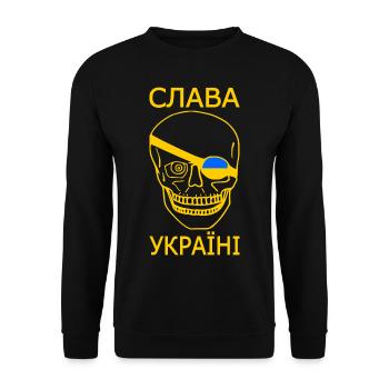 Slava ukraini - Unisex Pullover - Schwarz - Vorne - Alina (178cm) & Michal (187cm)