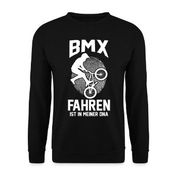 Fahrrad BMX - Unisex Pullover - Schwarz - Vorne - Alina (178cm) & Michal (187cm)