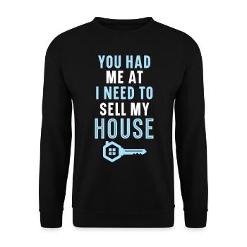 Ils m’ont eu à Je dois vendre ma maison I - Sweat-shirt Unisexe - noir - Devant - Alina (178cm) & Michal (187cm)