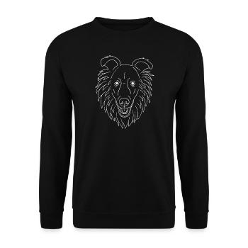 Collie - Unisex Pullover - Schwarz - Vorne - Alina (178cm) & Michal (187cm)