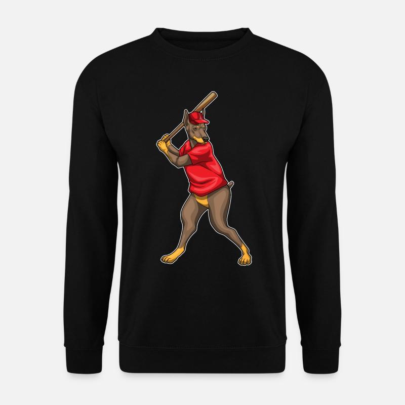 Bâton de baseball Doberman - Sweat-shirt Unisexe - noir