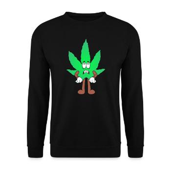 Der Bloom - Weed Cannabis Stoned Hanf Marihuana - Unisex Pullover - Schwarz - Vorne - Alina (178cm) & Michal (187cm)
