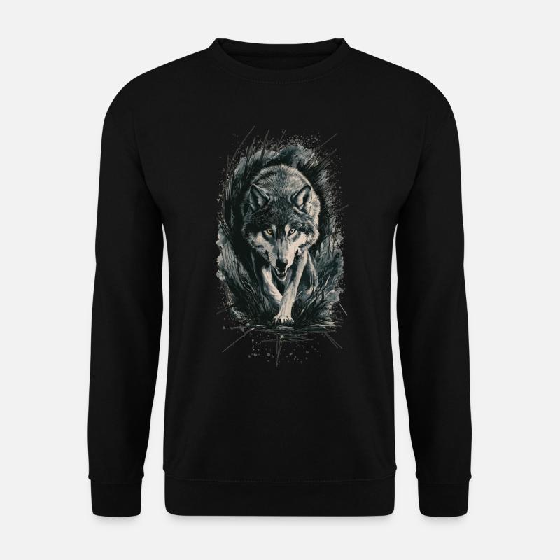 Wolf – Wilderness & Strength - Unisex Sweatshirt - black