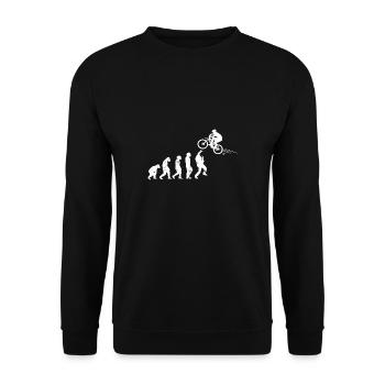 Downhill Biking Biker I MTB I Mountain Bike - Unisex Sweatshirt - black - Front - Alina (178cm) & Michal (187cm)