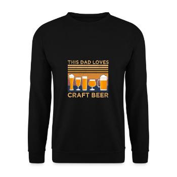 This Daddy Loves Crafts Craft Beer Drinking - Unisex Sweatshirt - black - Front - Alina (178cm) & Michal (187cm)