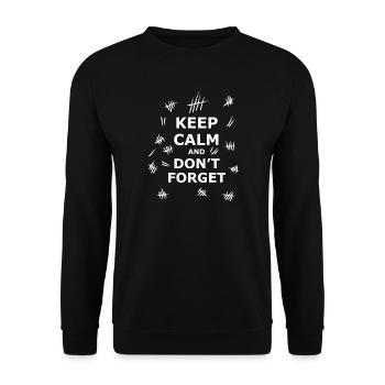 Keep Calm and Dont Forget - Sweat-shirt Unisexe - noir - Devant - Alina (178cm) & Michal (187cm)