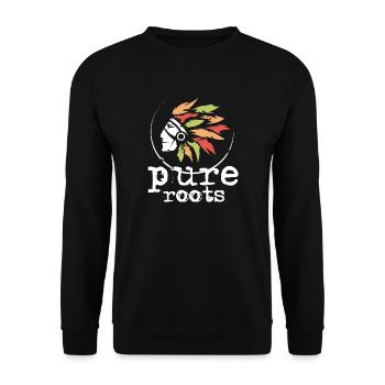 Native American Colorful Feathers Chief Roots Icon - Unisex Sweatshirt - black - Front - Alina (178cm) & Michal (187cm)