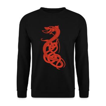 Serpent rouge infini - Sweat-shirt Unisexe - noir - Devant - Alina (178cm) & Michal (187cm)