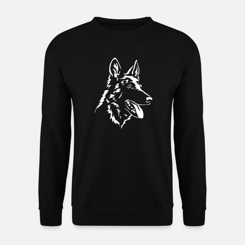 Hollandse Herder Kopf "Black Edition" - Unisex Pullover - Schwarz