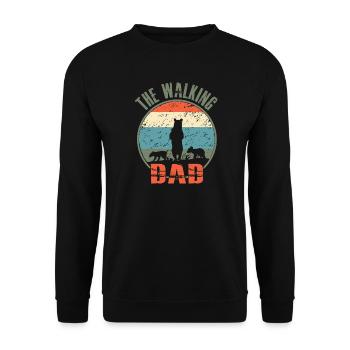 Le père de La Walking - Sweat-shirt Unisexe - noir - Devant - Alina (178cm) & Michal (187cm)