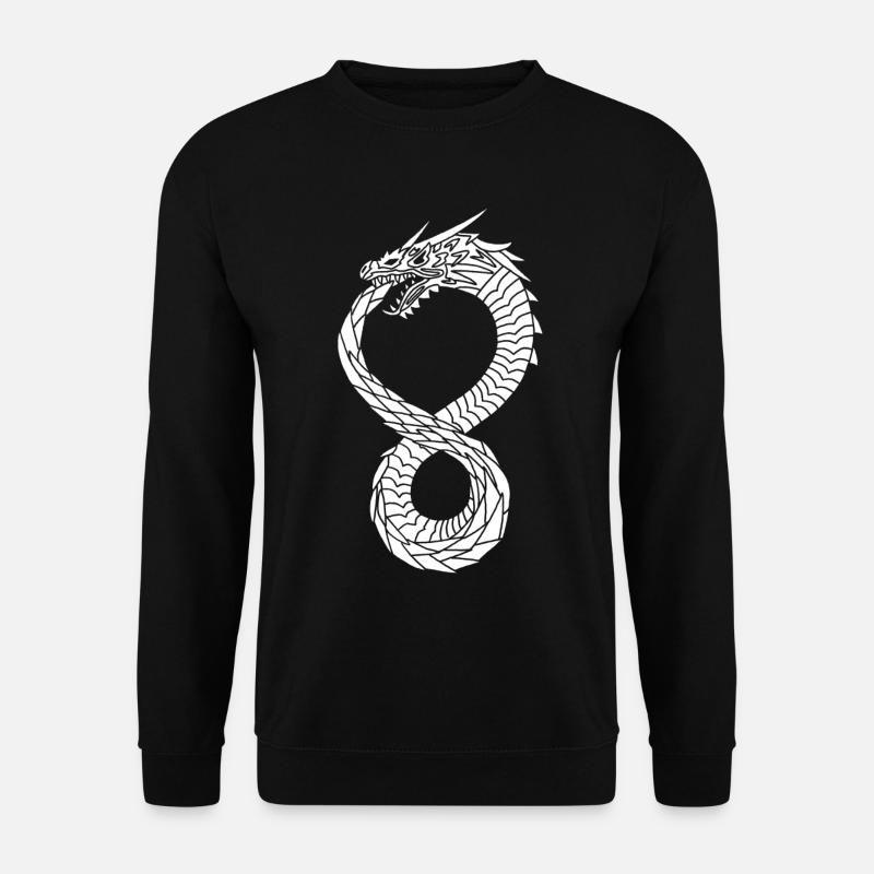 White Infinite Dragon - Unisex Sweatshirt - black