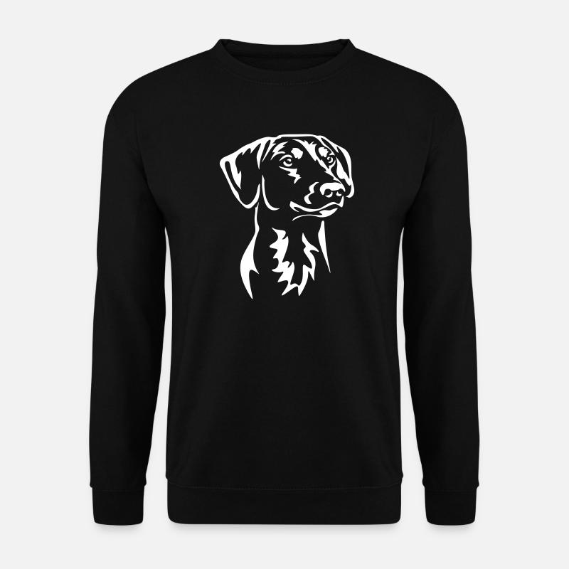 Deutscher Pinscher Kopf "Black Edition" - Unisex Pullover - Schwarz
