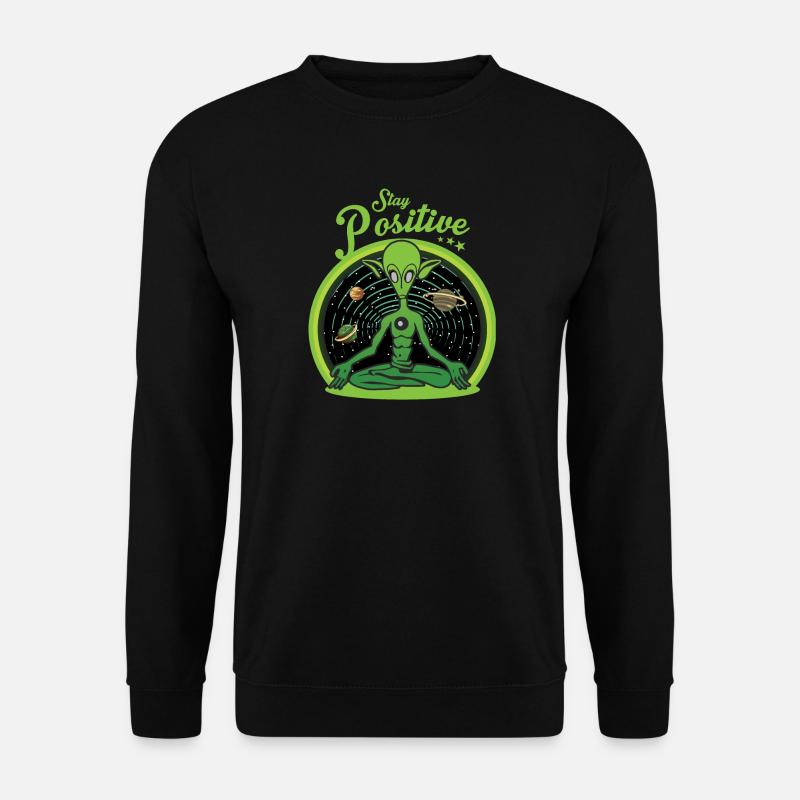 Yoga Alien - Unisex Pullover - Schwarz