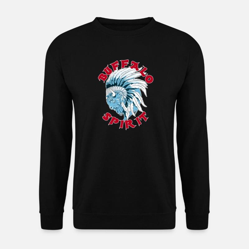 Buffalo Spirit | Bison head - Unisex Sweatshirt - black