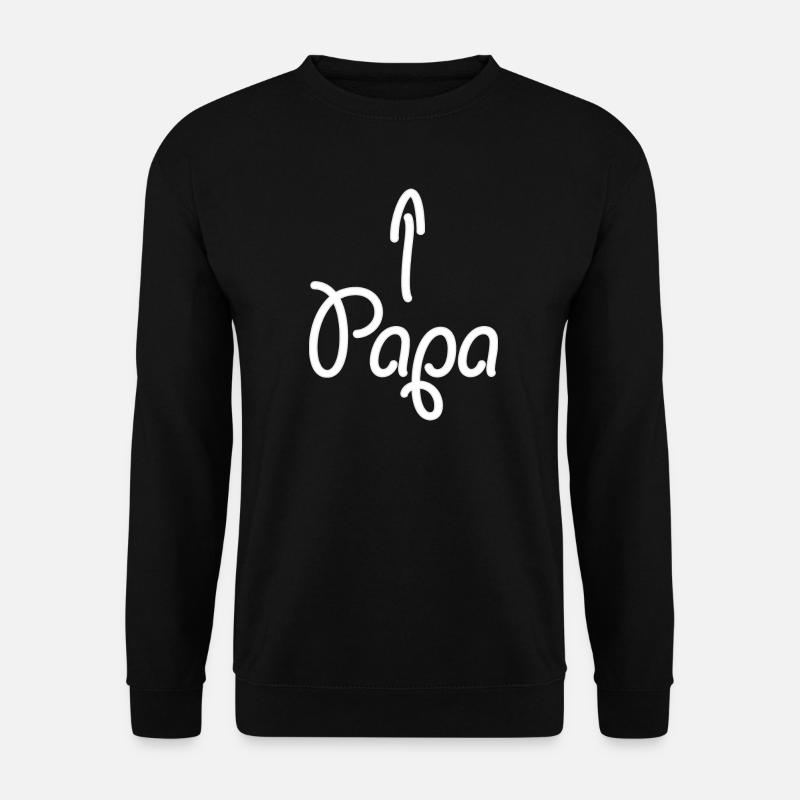 Papa (Pfeil) - Unisex Pullover - Schwarz