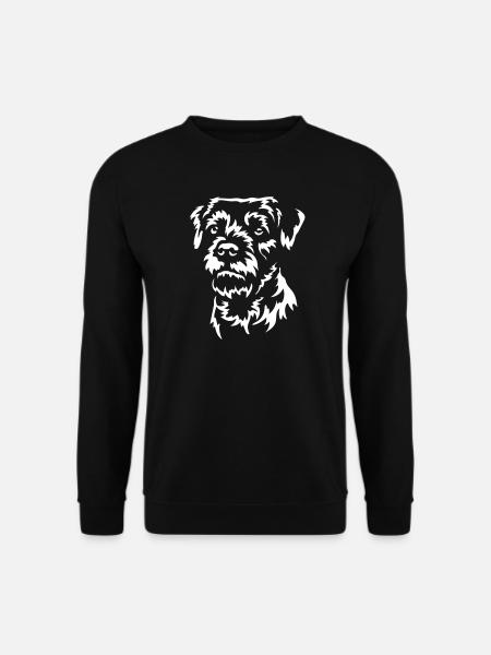 Border Terrier Kopf "Black Edition" - Unisex Pullover - Schwarz