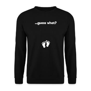 Déclaration de grossesse Parents Baby Feet Baby Bump - Sweat-shirt Unisexe - noir - Devant - Alina (178cm) & Michal (187cm)