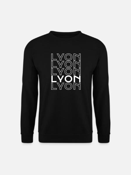 Lyon Typo Grid - Unisex Sweatshirt - black