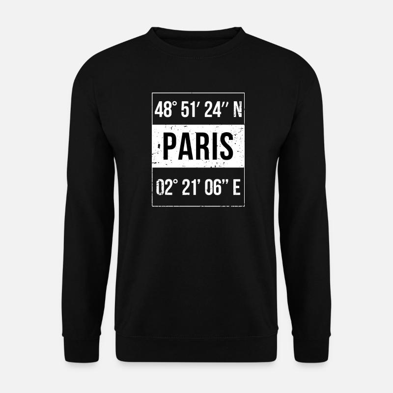 Paris Coordinates - Unisex Sweatshirt - black
