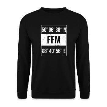 FFM coordinates Frankfurt am Main - Unisex Sweatshirt - black - Front - Alina (178cm) & Michal (187cm)