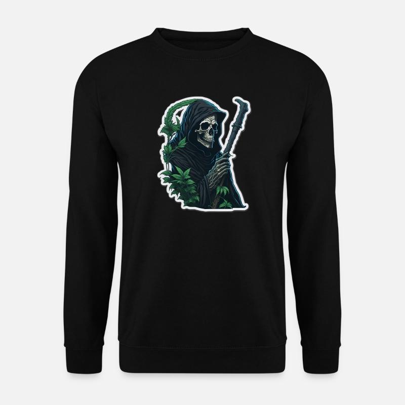 Grim Reaper with grass - Unisex Sweatshirt - black