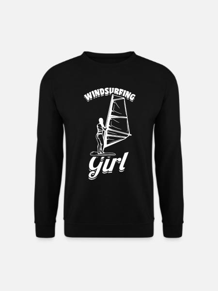 Windsurfer Mädchen - Unisex Pullover - Schwarz