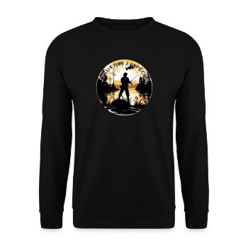 je peux pas j'ai pêche - Sweat-shirt Unisexe - noir - Devant - Alina (178cm) & Michal (187cm)