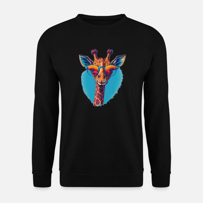Giraffe with a clear view - Unisex Sweatshirt - black