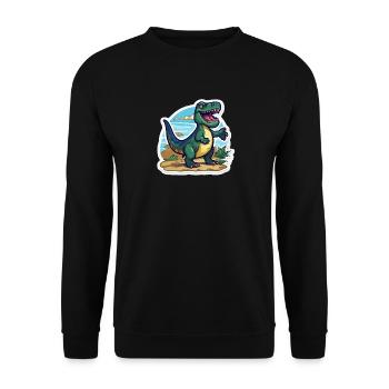 Le Trex Dino est en route - Sweat-shirt Unisexe - noir - Devant - Alina (178cm) & Michal (187cm)