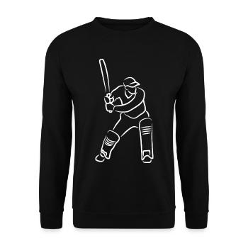 Cricket Boy - Unisex Sweatshirt - black - Front - Alina (178cm) & Michal (187cm)