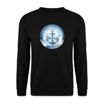Anchor Ice Snow Frozen - Unisex Sweatshirt - black - Front - Alina (178cm) & Michal (187cm)
