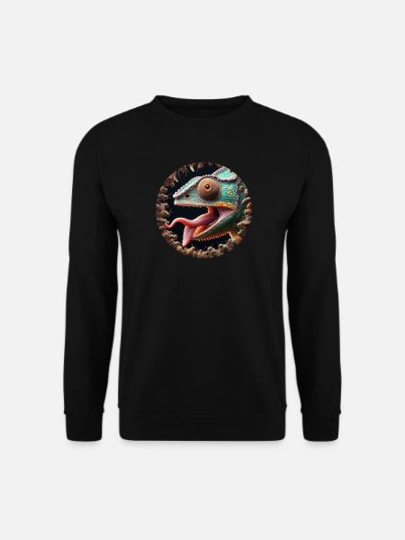 Le caméléon a faim d’insectes - Sweat-shirt Unisexe - noir