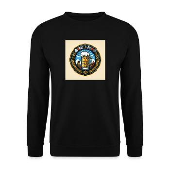 Logo de la bière 2 - Sweat-shirt Unisexe - noir - Devant - Alina (178cm) & Michal (187cm)
