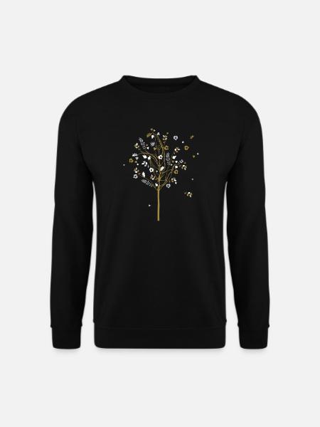 Moderne feine Baumgrafik - Unisex Pullover - Schwarz