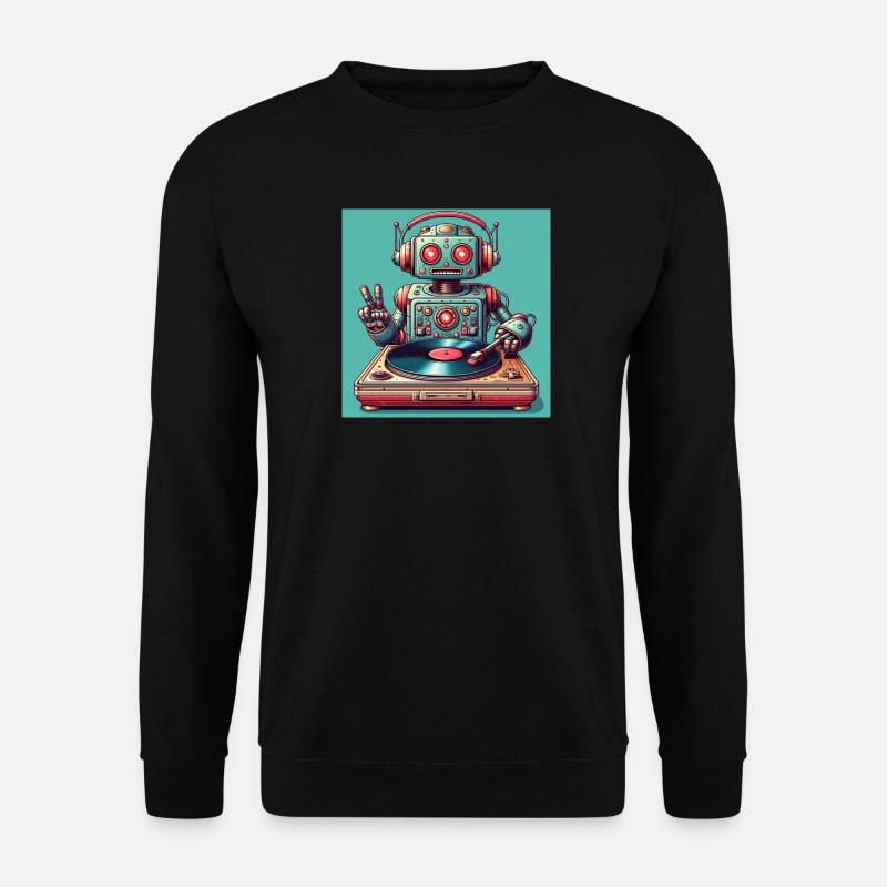 Robotic Vinyl Turntable - Unisex Sweatshirt - black