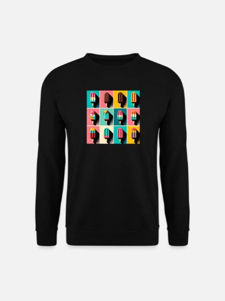 Eis am Stil Popsicle Pop Art III - Unisex Pullover - Schwarz
