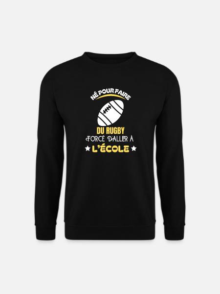 Geboren für Schulrugby - Unisex Pullover - Schwarz
