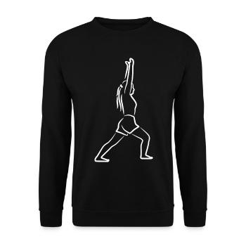 Yogini Sketch - Unisex Sweatshirt - black - Front - Alina (178cm) & Michal (187cm)