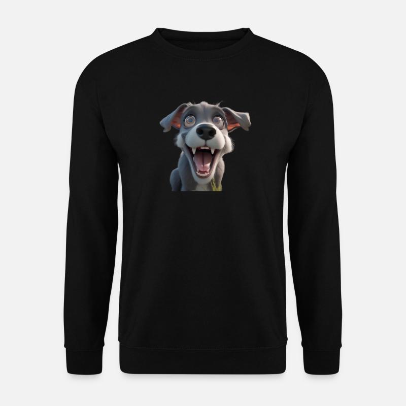 verrückter hund - Unisex Pullover - Schwarz