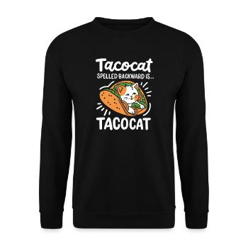 Tacocat Taco Cat - Unisex Pullover - Schwarz - Vorne - Alina (178cm) & Michal (187cm)