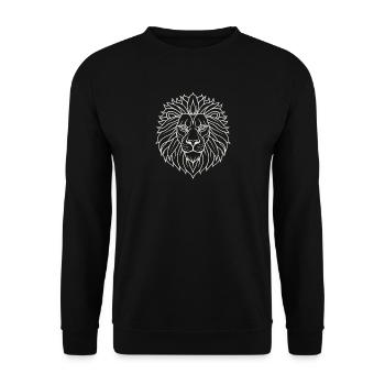Psychedelic Lion Mandala - Sweat-shirt Unisexe - noir - Devant - Alina (178cm) & Michal (187cm)