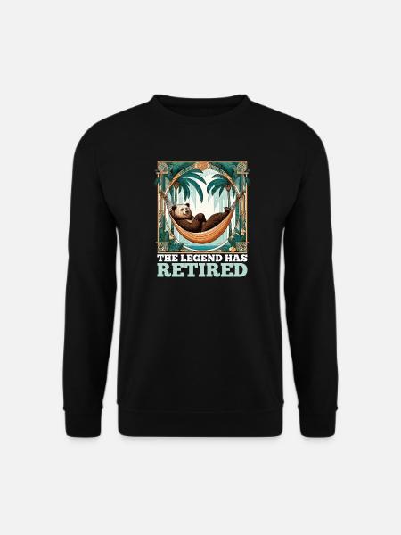 Legend Retirement Bear Pensioner Pension Gift - Unisex Sweatshirt - black