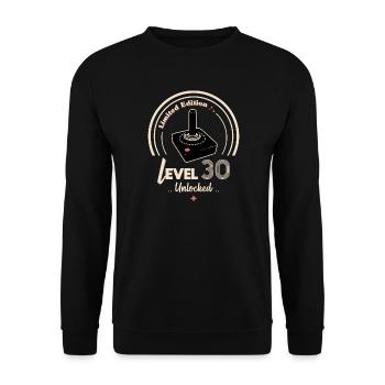 Stufe 30 - Limitierte Auflage - Unisex Pullover - Schwarz - Vorne - Alina (178cm) & Michal (187cm)
