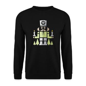 Mineur de Casse-Noisette – Symbole artistique des Monts Métallifères - Sweat-shirt Unisexe - noir - Devant - Alina (178cm) & Michal (187cm)