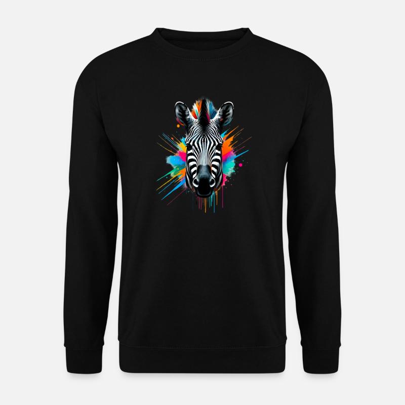 Zebra - Unisex Pullover - Schwarz