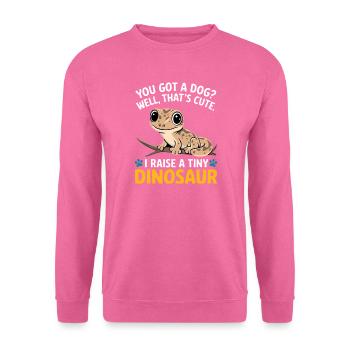 Lustige winzige Dinosaurier-Eidechse - Unisex Pullover - Pink - Vorne