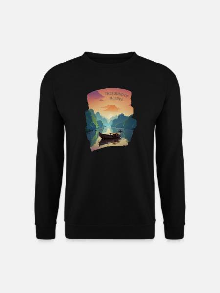The Sound of Silence - Untergehende Sonne - Unisex Pullover - Schwarz