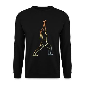 Yogini Vintage Look - Unisex Sweatshirt - black - Front - Alina (178cm) & Michal (187cm)