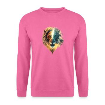 Dualité de la force, le lion et la femme - Sweat-shirt Unisexe - rose - Devant